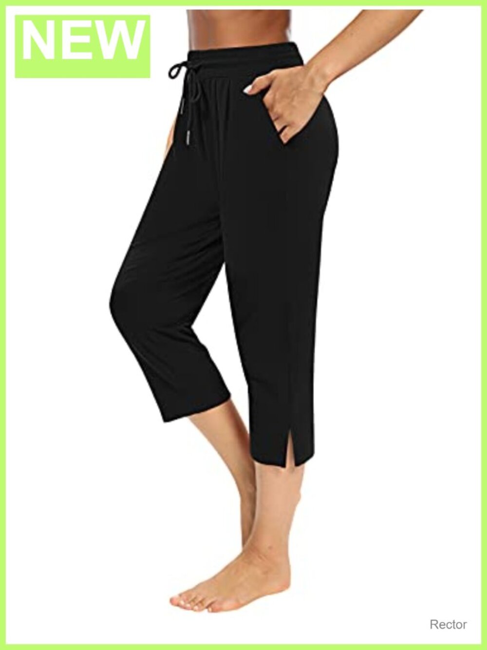 Women's Loose Fit Capri Yoga Pants with Pockets